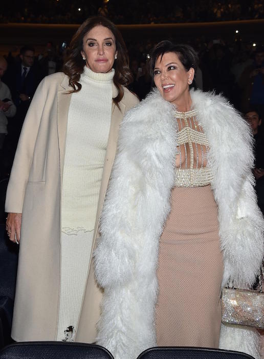 Caitlyn Jenner (Left) and Kris Jenner during Kanye West Yeezy Season 3 in February 2016 Caitlyn Jenner (Left) and Kris Jenner during Kanye West Yeezy Season 3 in February 2016