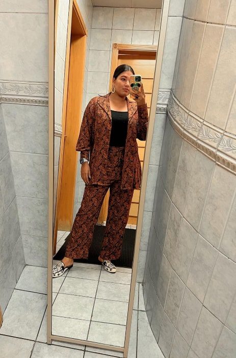 Grace Antony as seen while taking a mirror selfie in November 2022 (Grace Antony / Instagram) Grace Antony as seen while taking a mirror selfie in November 2022
