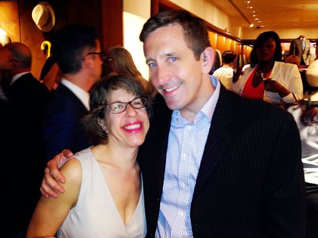 Jackie Hoffman seen smiling with Brian Doherty in 2014 (David Shankbone / Wikimedia / CC BY-SA 3.0) Jackie Hoffman seen smiling with Brian Doherty in 2014