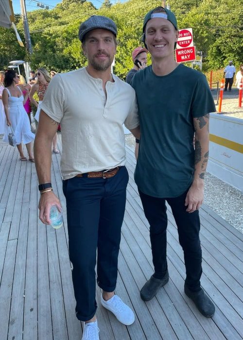 Luke Gulbranson as seen in a picture with chef Robert Sieber in August 2022, at The Surf Lodge (Luke Gulbranson / Instagram) Luke Gulbranson as seen in a picture with chef Robert Sieber in August 2022, at The Surf Lodge