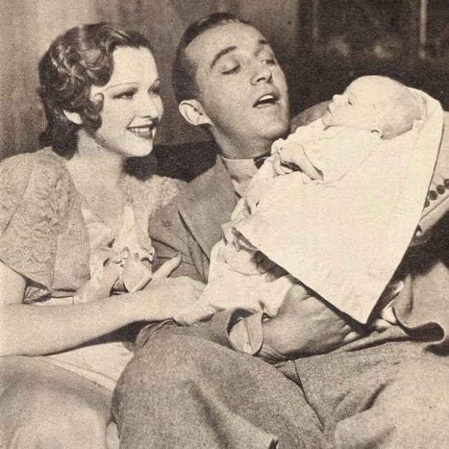 dixie-lee-pictured-with-bing-crosby-and-their-first-son-gary-crosby-in-1933 Dixie Lee pictured with Bing Crosby and their first son, Gary Crosby, in 1933